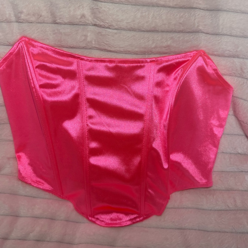 Satin Pink Corset Top